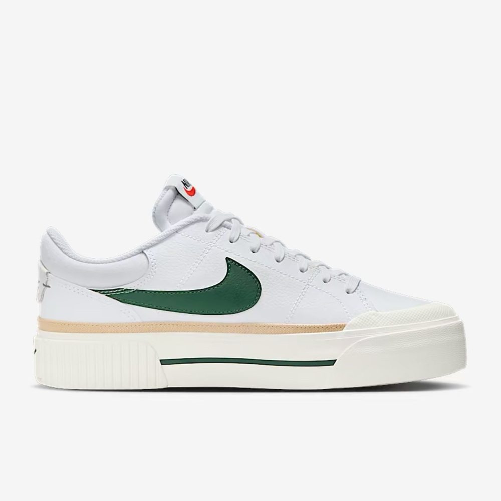 Nike WMNS Court Legacy Lift
Platforms 
White/Sail/Sesame/Fir
Style DM7590-107 - Picture 6 of 16